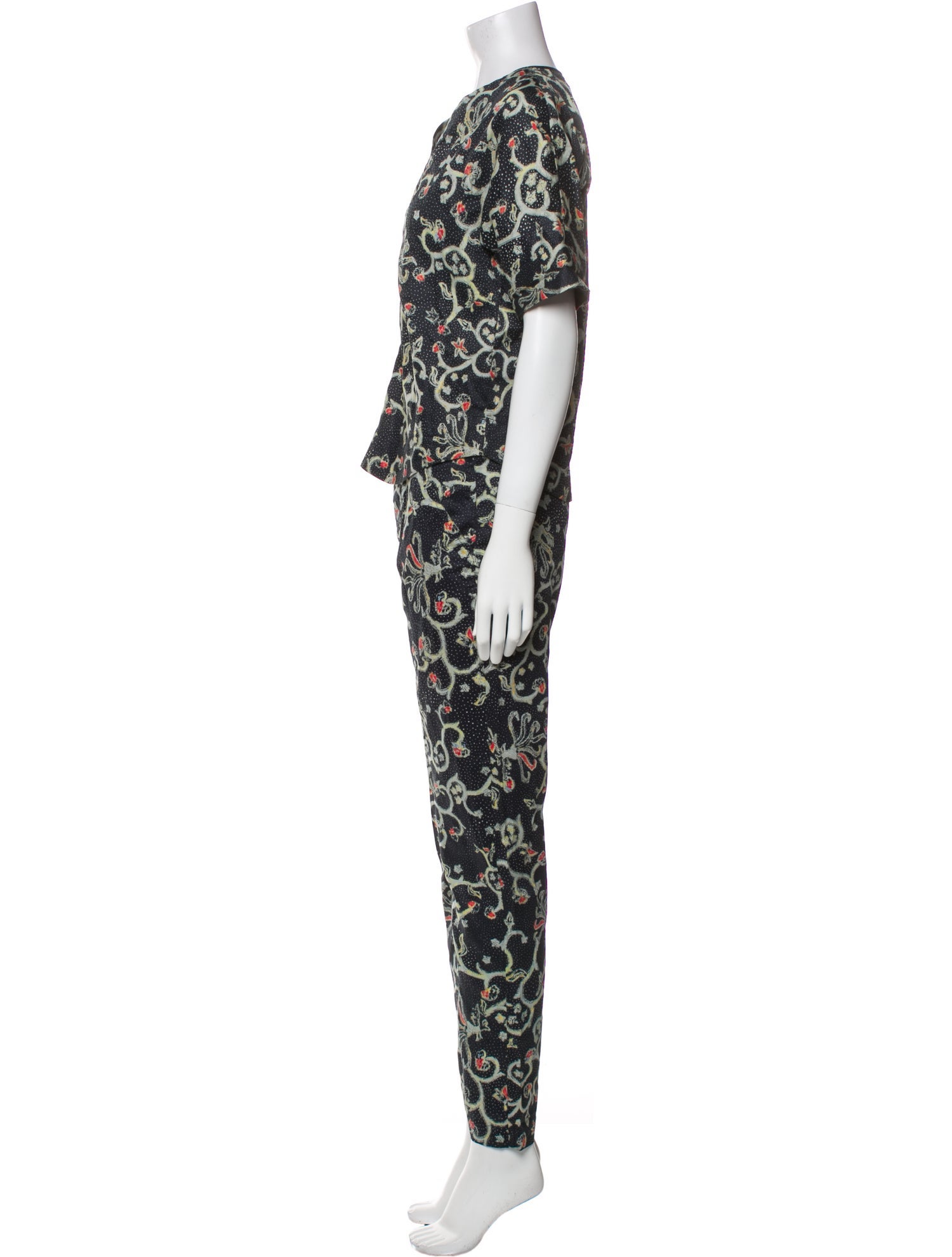 Isabel Marant Printed Pleated Accents Pant Set