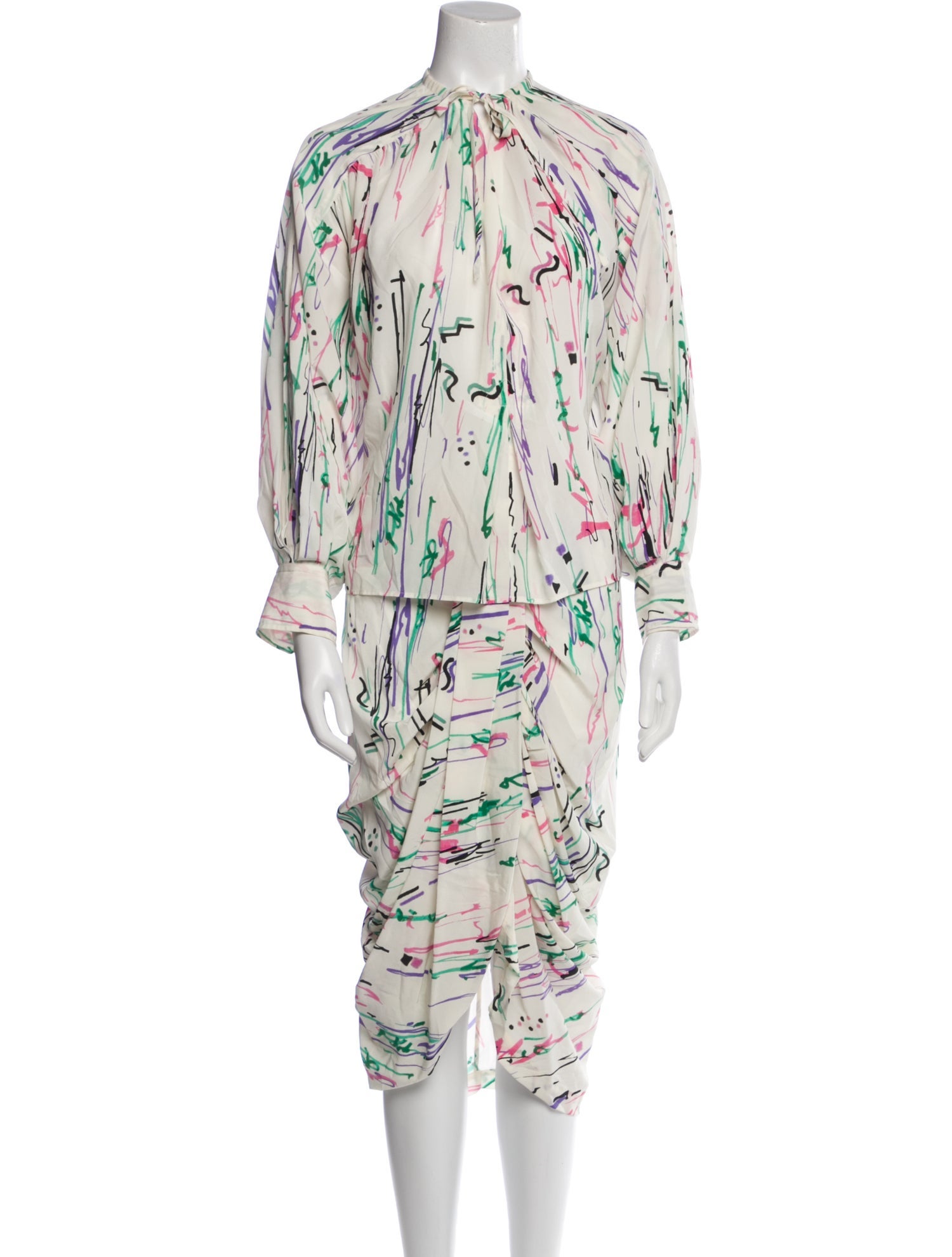 Isabel Marant Silk Printed Skirt Set