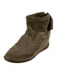 Isabel Marant Suede Lasercut Accents Lace-Up Boots