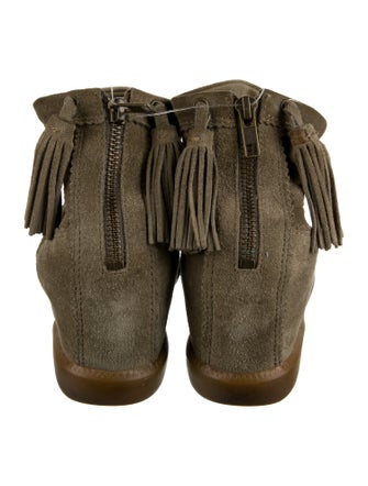 Isabel Marant Suede Lasercut Accents Lace-Up Boots