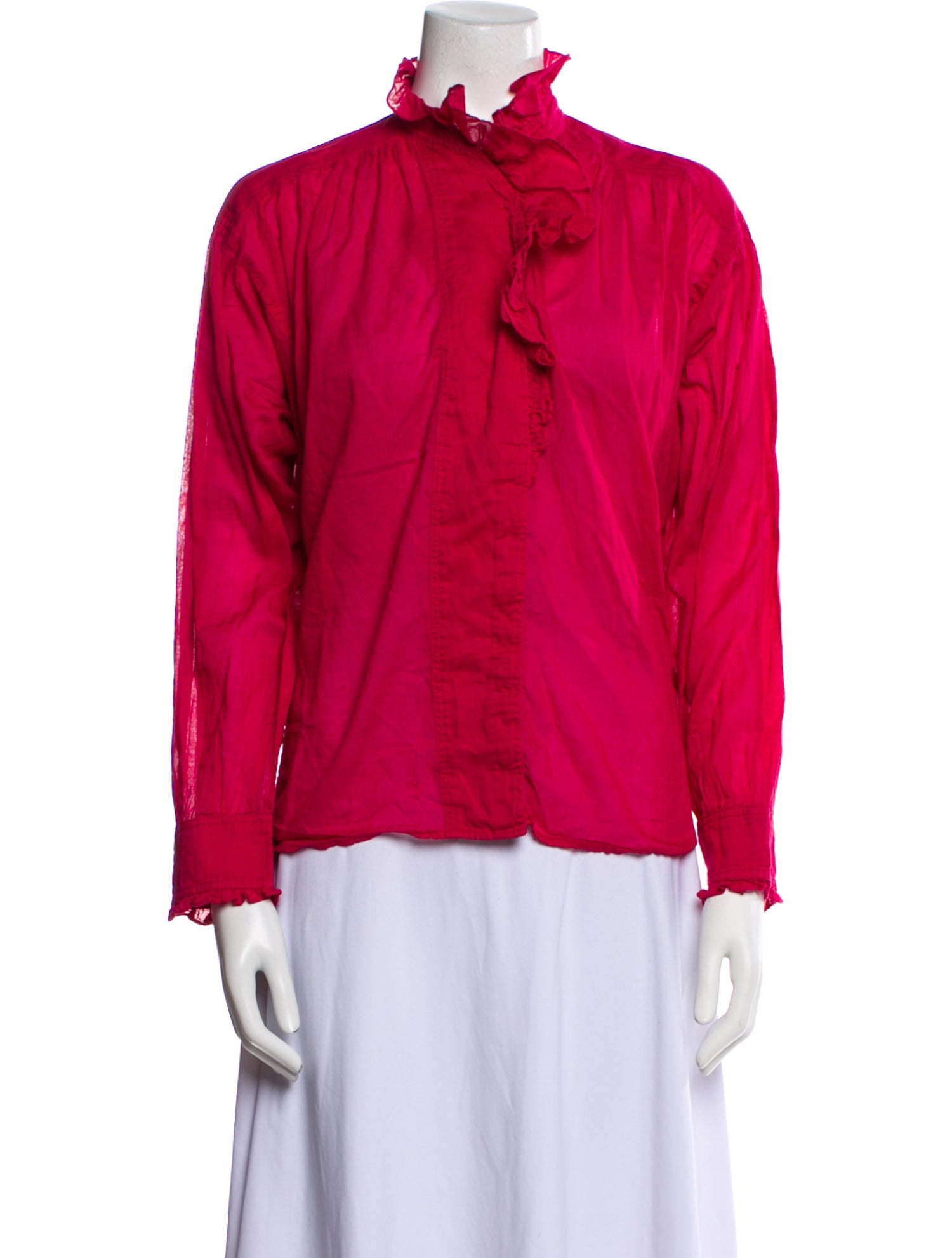 Isabel Marant Mock Neck Long Sleeve Blouse