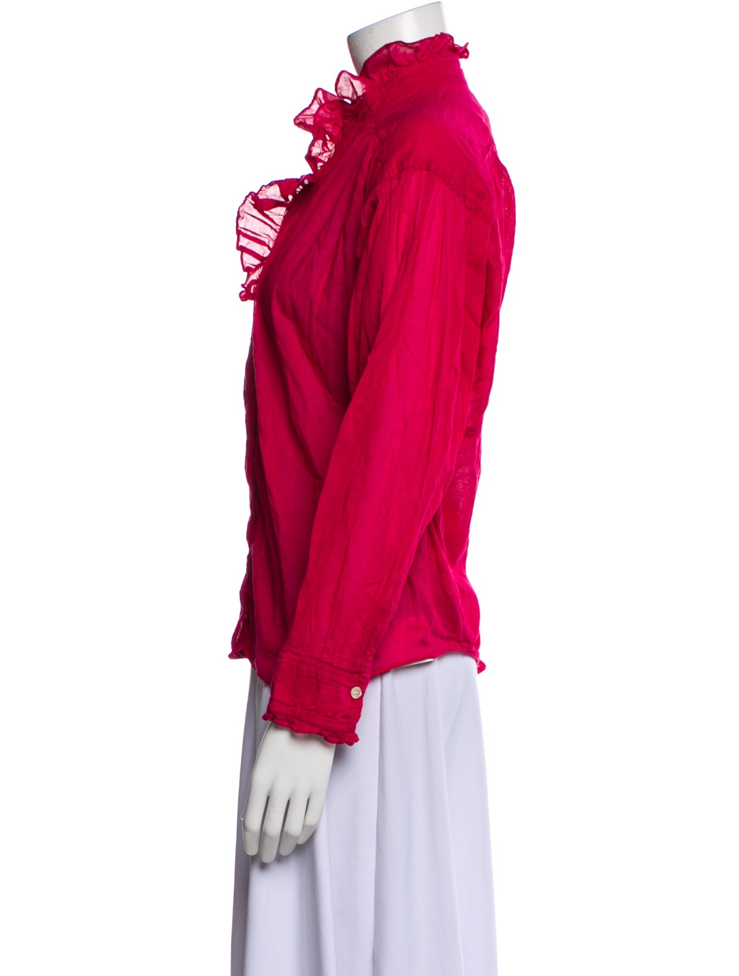 Isabel Marant Mock Neck Long Sleeve Blouse