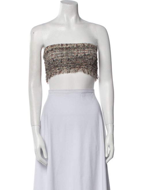 Isabel Marant Silk Strapless Crop Top