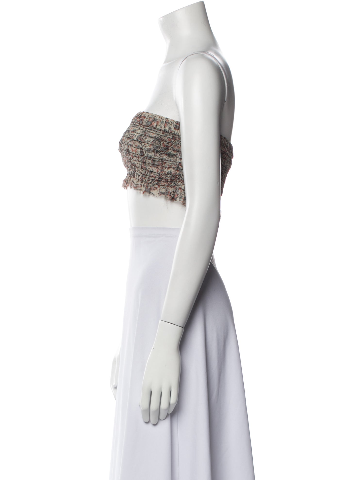 Isabel Marant Silk Strapless Crop Top