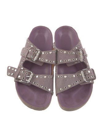 Isabel Marant Suede Studded Accents Slides