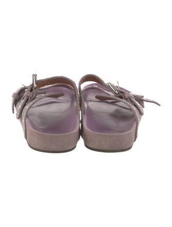 Isabel Marant Suede Studded Accents Slides