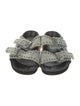 Isabel Marant Denim Raw-Edge Trim Slides