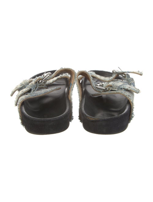 Isabel Marant Denim Raw-Edge Trim Slides