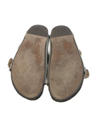 Isabel Marant Denim Raw-Edge Trim Slides