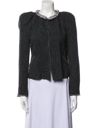 Isabel Marant Virgin Wool Tweed Pattern Evening Jacket