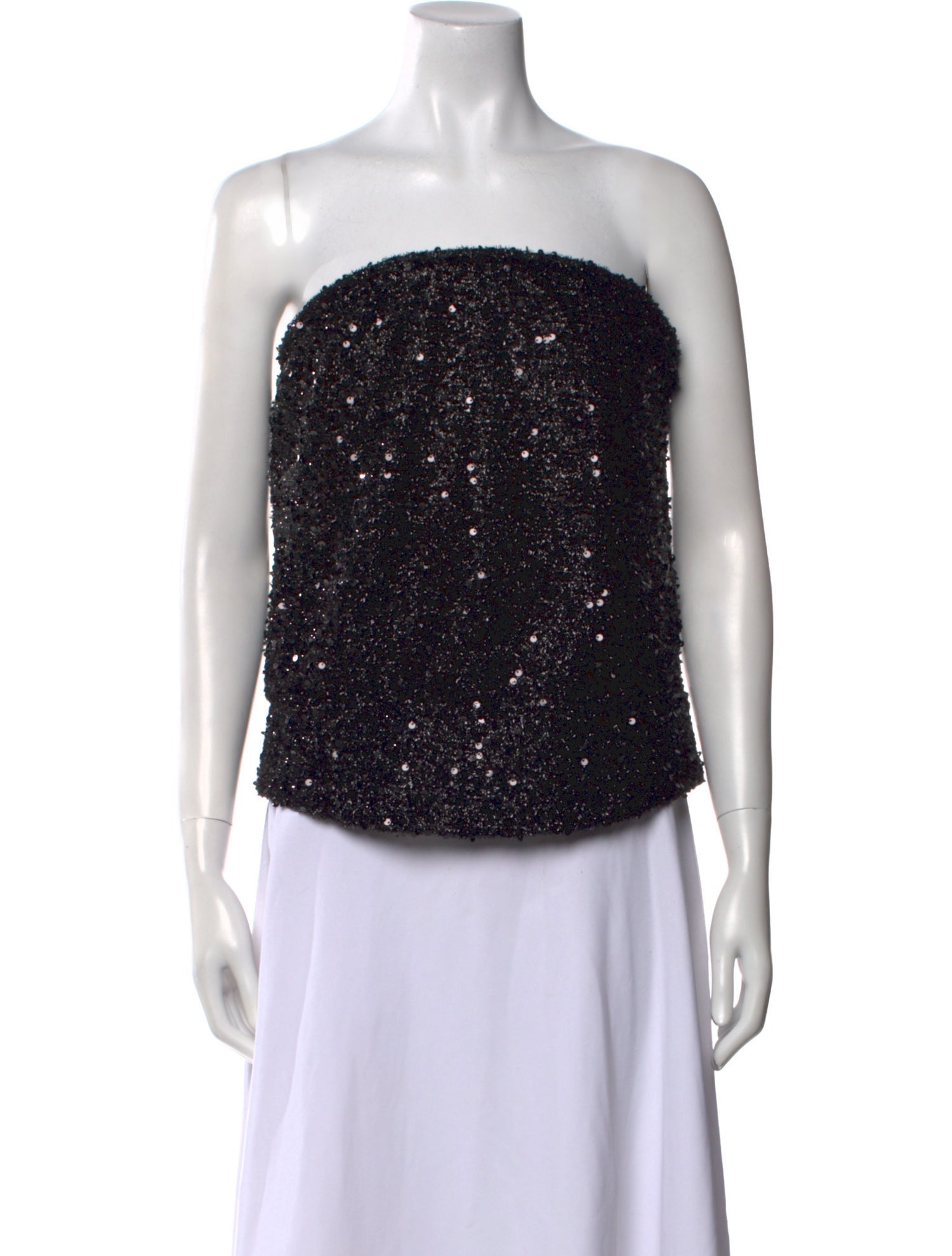 Isabel Marant Patterned Strapless Crop Top