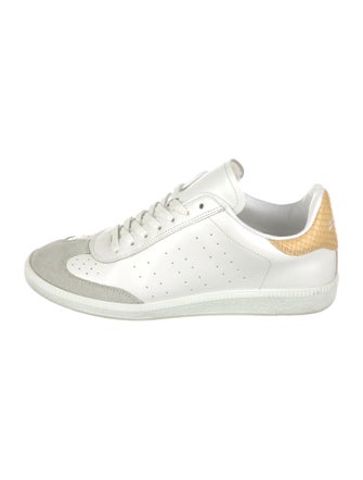 Isabel Marant Leather Colorblock Pattern Sneakers