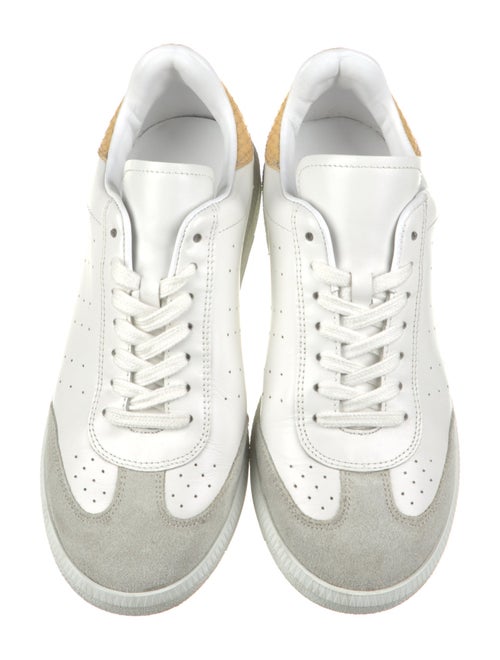 Isabel Marant Leather Colorblock Pattern Sneakers