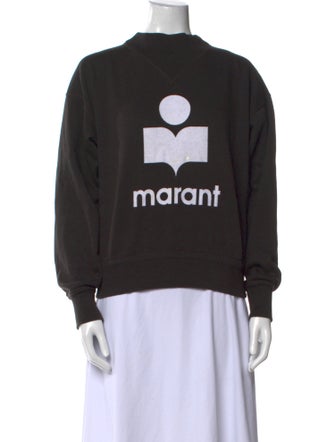 Étoile Isabel Marant Graphic Print Mock Neck Sweatshirt