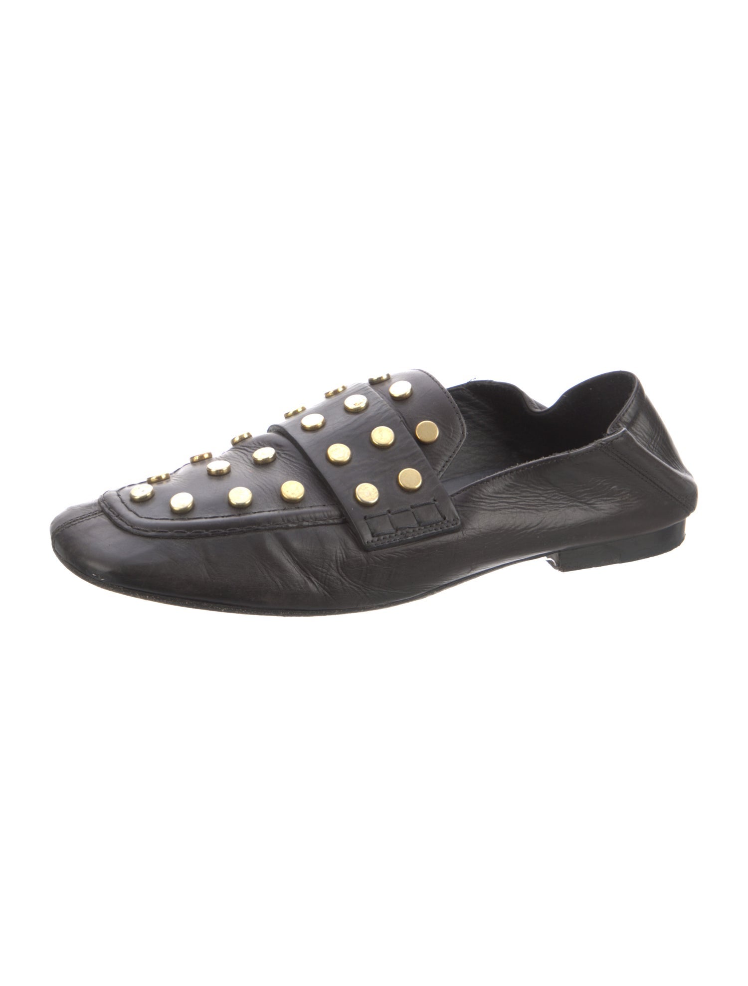 Isabel Marant Leather Studded Accents Flats