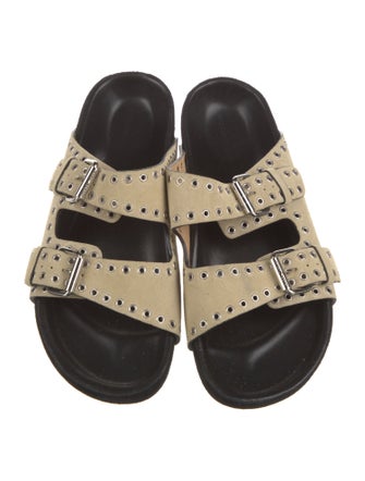 Isabel Marant Suede Printed Slides