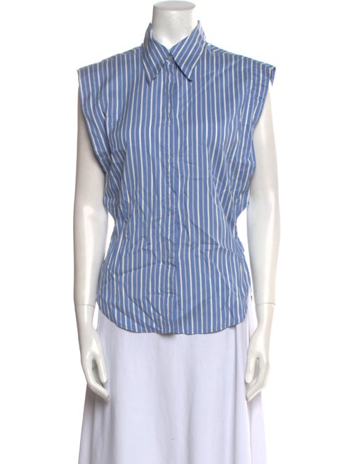 Isabel Marant Silk Striped Button-Up Top