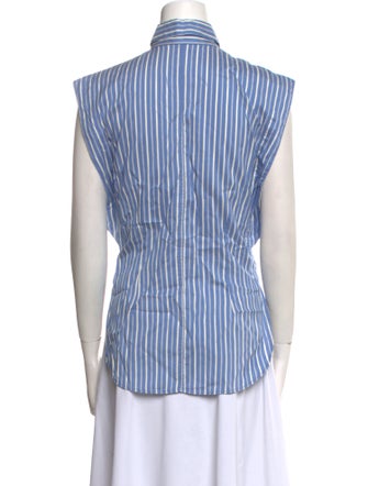 Isabel Marant Silk Striped Button-Up Top