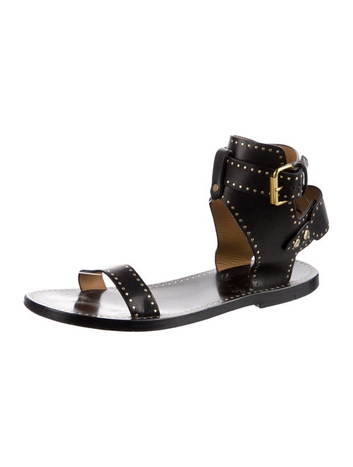 Isabel Marant Leather Printed Gladiator Sandals