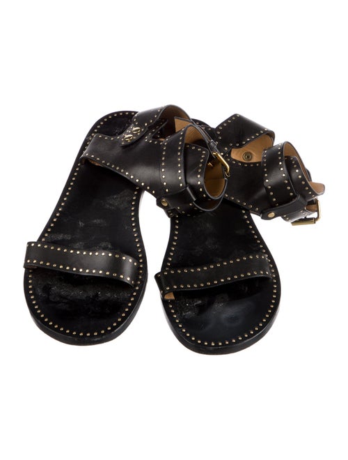 Isabel Marant Leather Printed Gladiator Sandals
