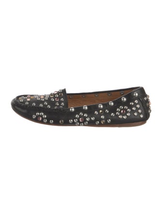 Isabel Marant Leather Studded Accents Loafers