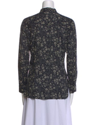 Isabel Marant Floral Print Long Sleeve Button-Up Top