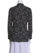 Isabel Marant Floral Print Long Sleeve Button-Up Top