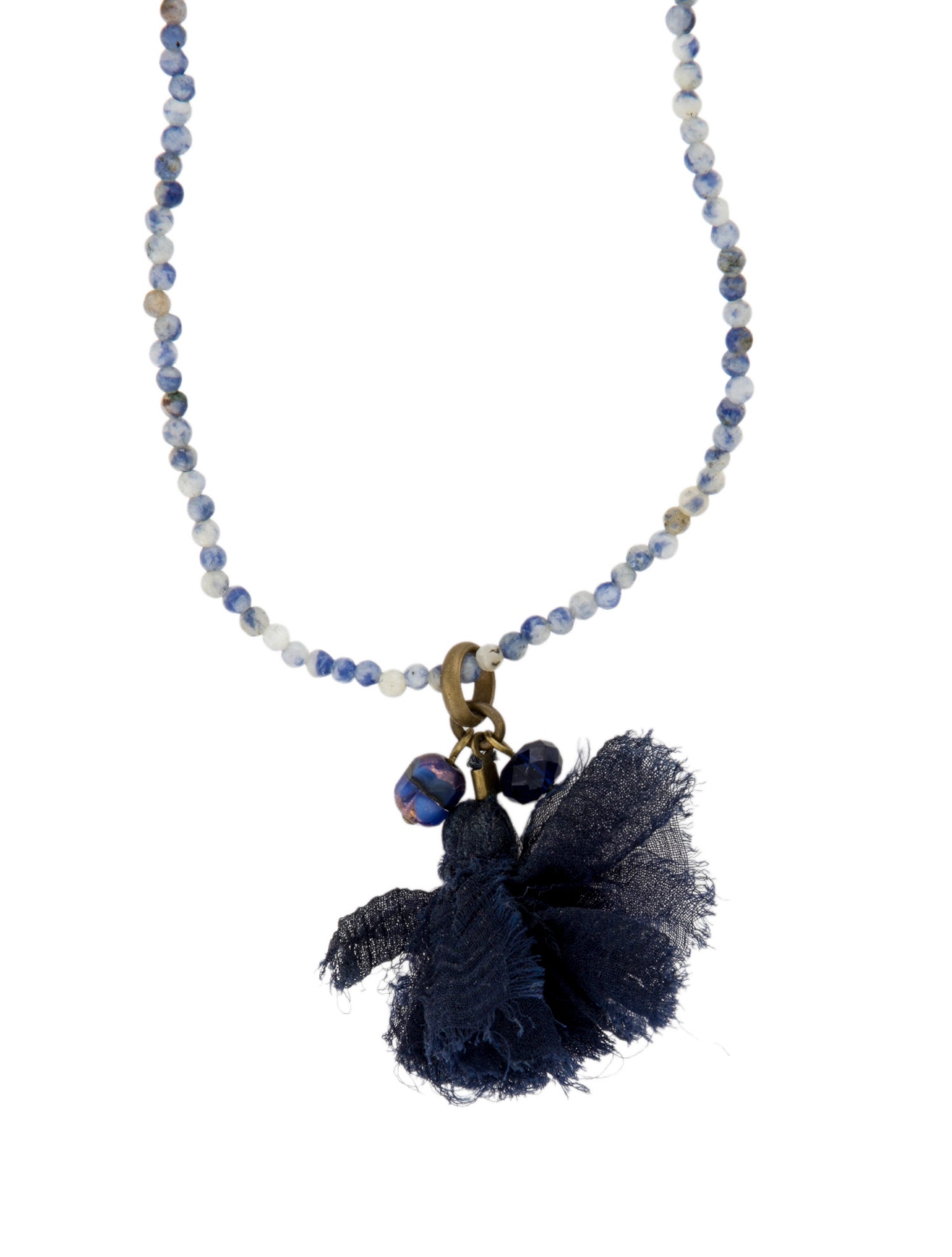 Isabel Marant Beaded Sil Tassel Pendant Necklace