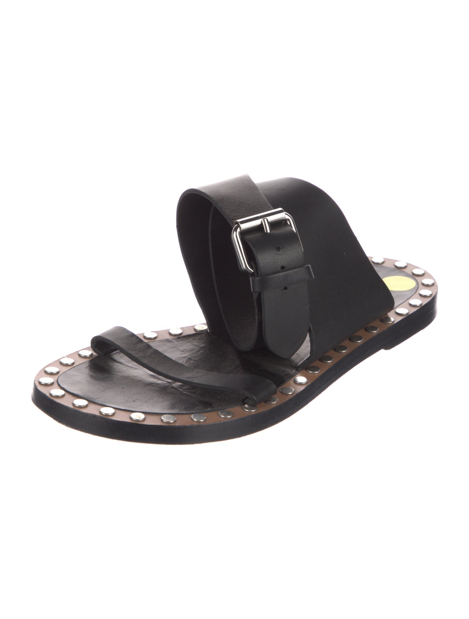 Isabel Marant Leather Studded Accents Slides