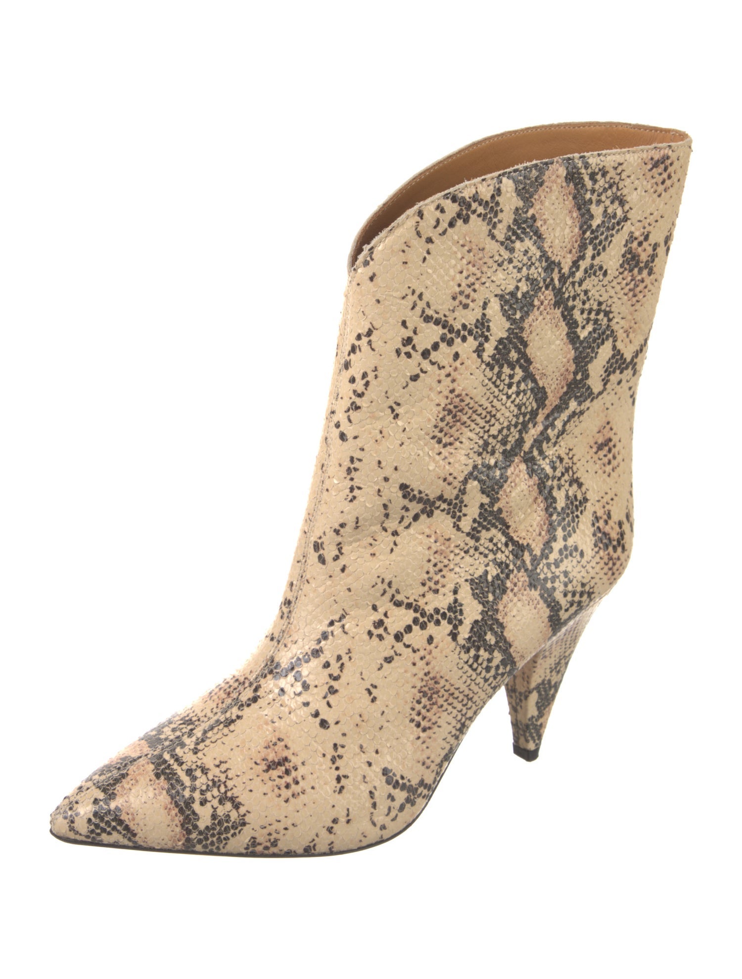 Isabel Marant Snakeskin Animal Print Western Boots