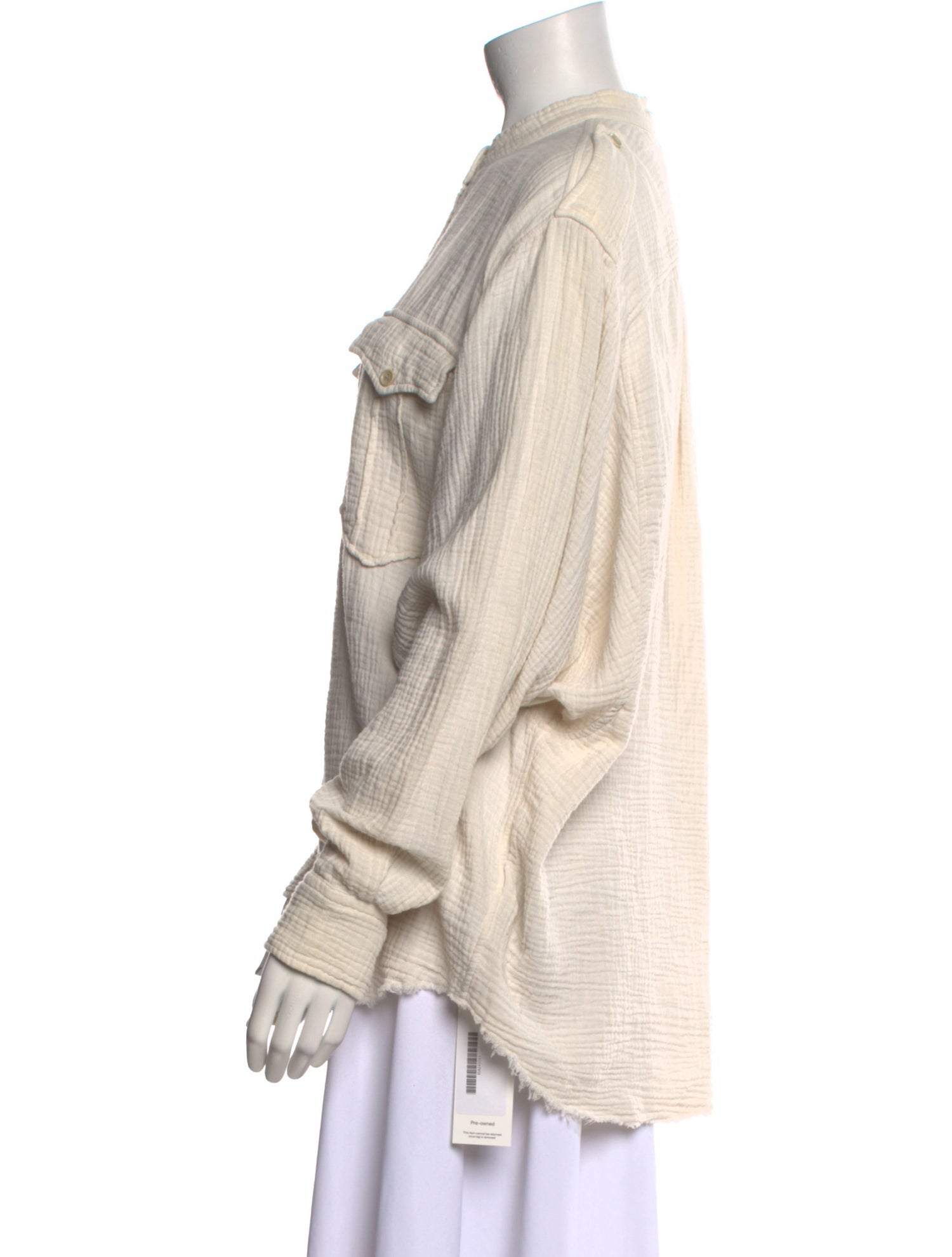 Isabel Marant Mock Neck Long Sleeve Button-Up Top w/ Tags