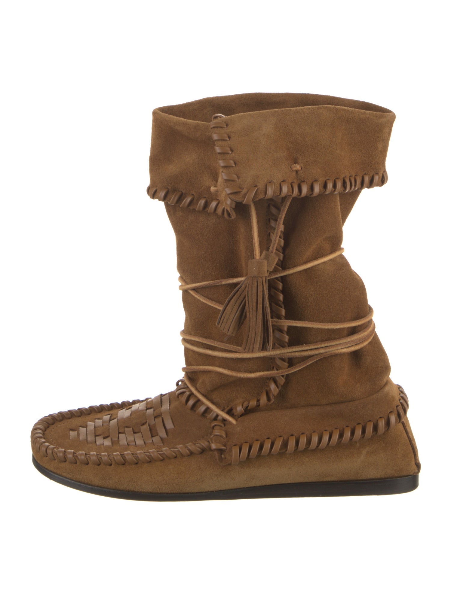 Isabel Marant Suede Whipstitch Trim Boots
