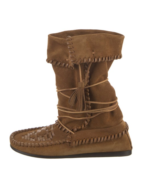 Isabel Marant Suede Whipstitch Trim Boots