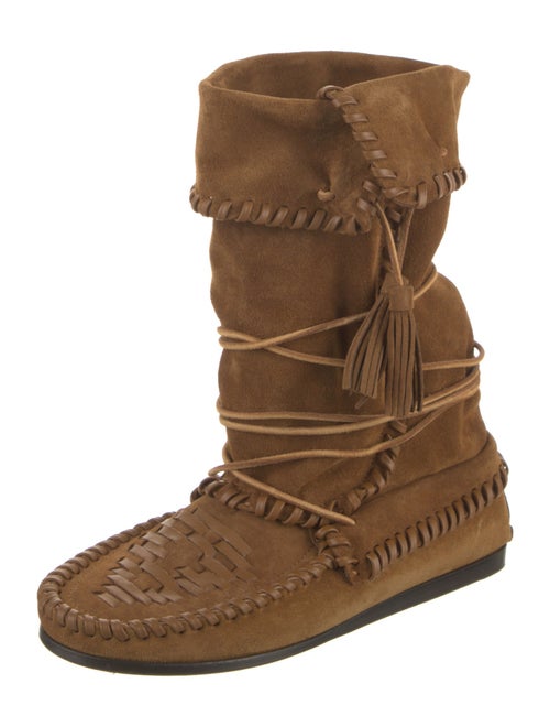 Isabel Marant Suede Whipstitch Trim Boots