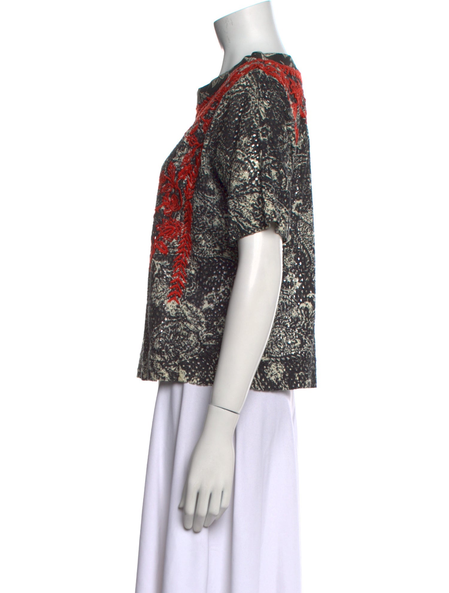 Isabel Marant Printed Scoop Neck T-Shirt