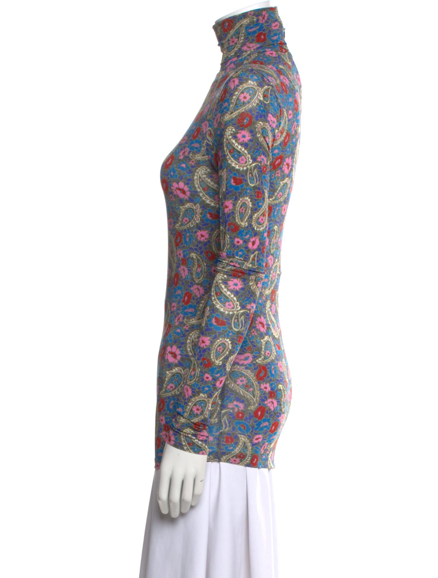 Isabel Marant Paisley Print Turtleneck Top