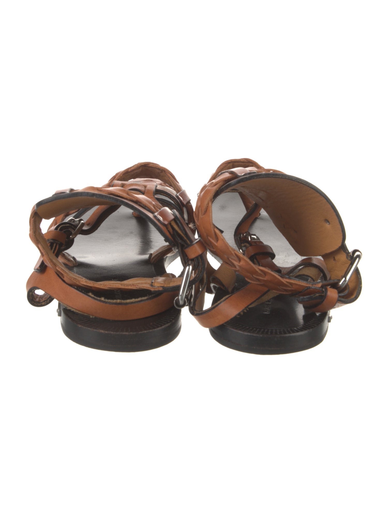 Isabel Marant Leather Braided Accents Gladiator Sandals