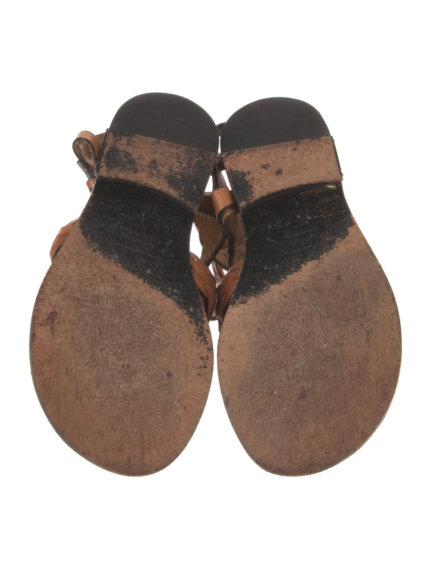 Isabel Marant Leather Braided Accents Gladiator Sandals