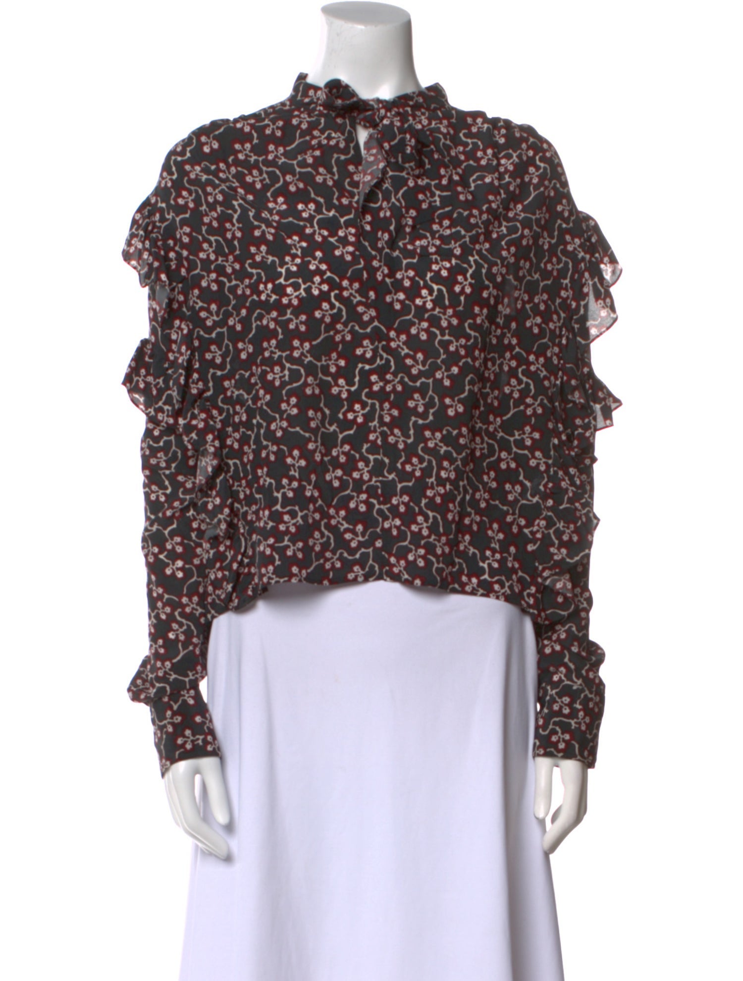Isabel Marant Silk Floral Print Blouse