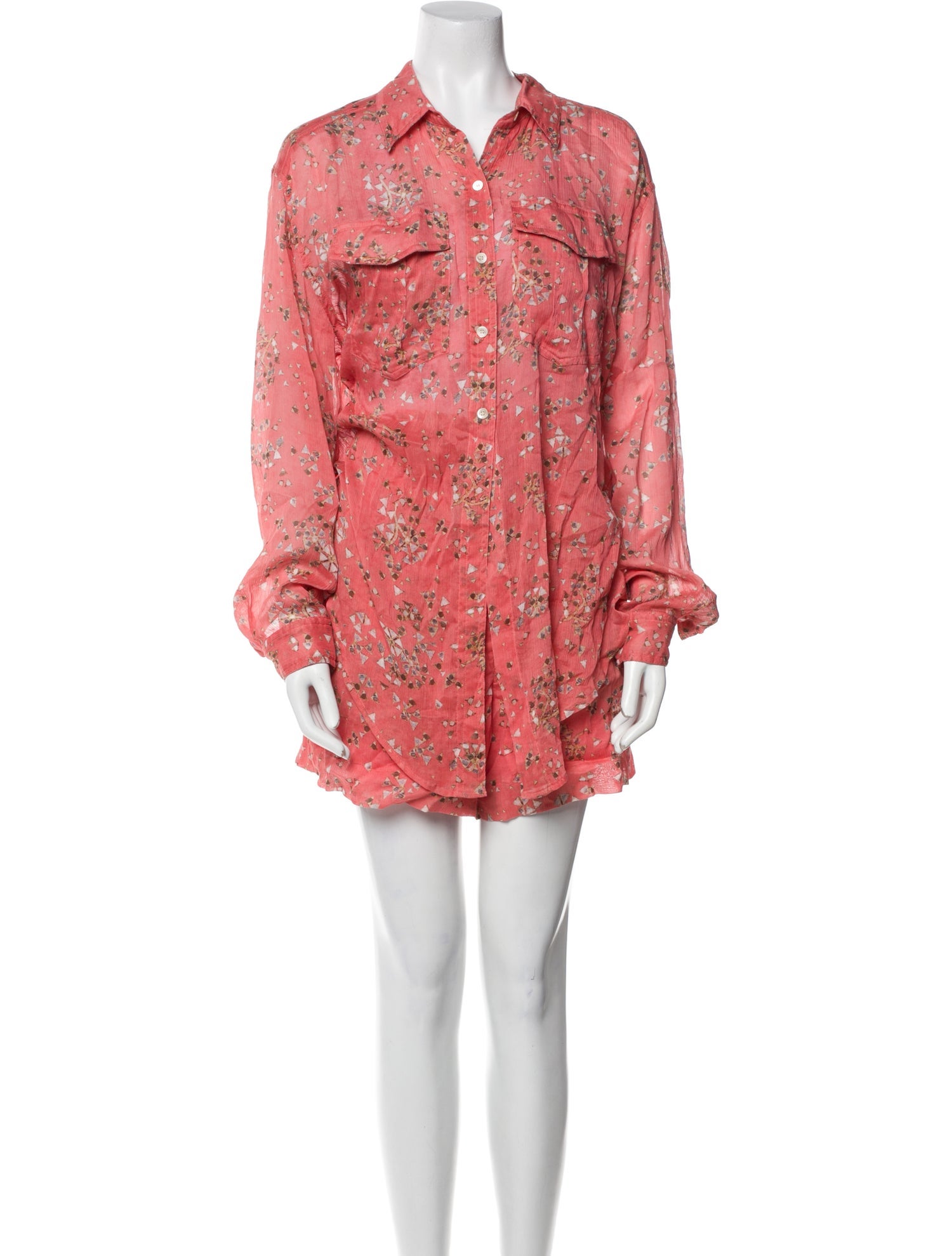 Isabel Marant Printed Ruffle Embellishment Short Set