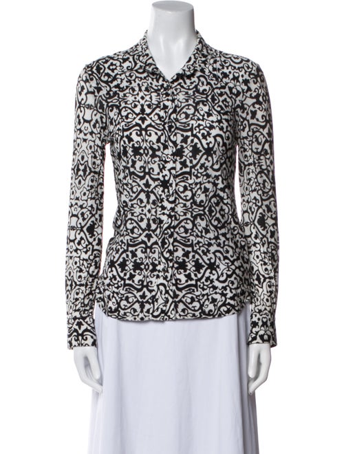 Isabel Marant Printed Long Sleeve Button-Up Top