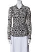 Isabel Marant Printed Long Sleeve Button-Up Top