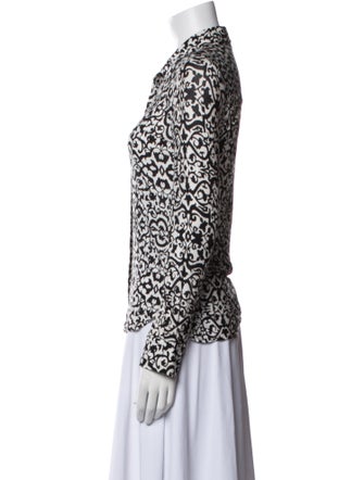 Isabel Marant Printed Long Sleeve Button-Up Top