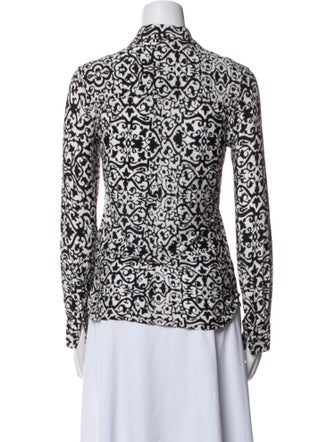 Isabel Marant Printed Long Sleeve Button-Up Top