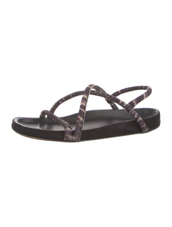 Isabel Marant Suede Printed Sandals