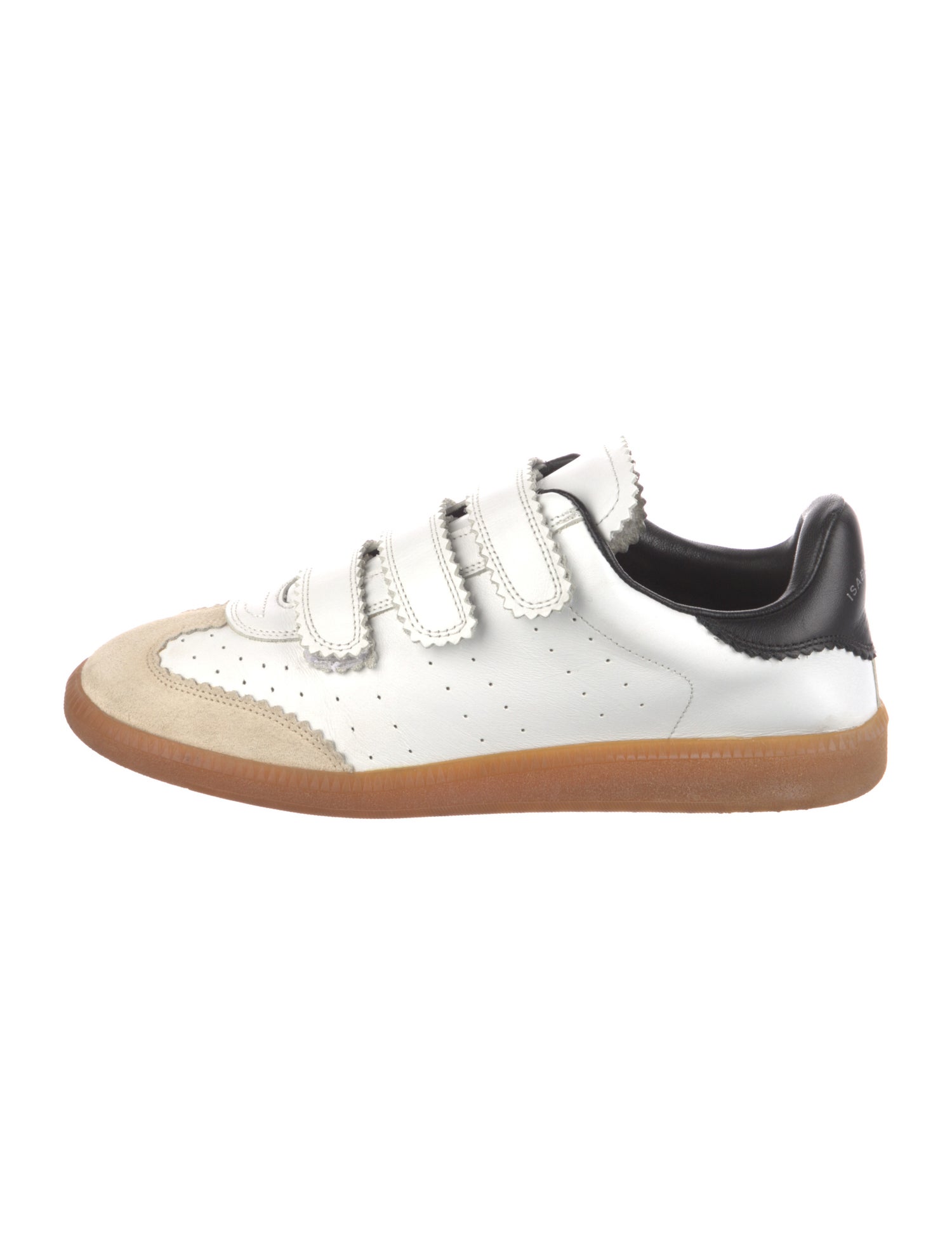 Isabel Marant Leather Colorblock Pattern Sneakers