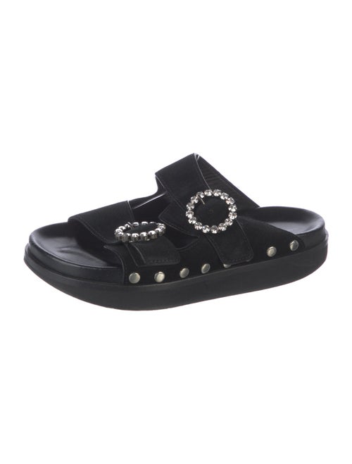 Isabel Marant Suede Crystal Embellishments Slides
