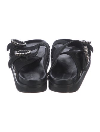 Isabel Marant Suede Crystal Embellishments Slides