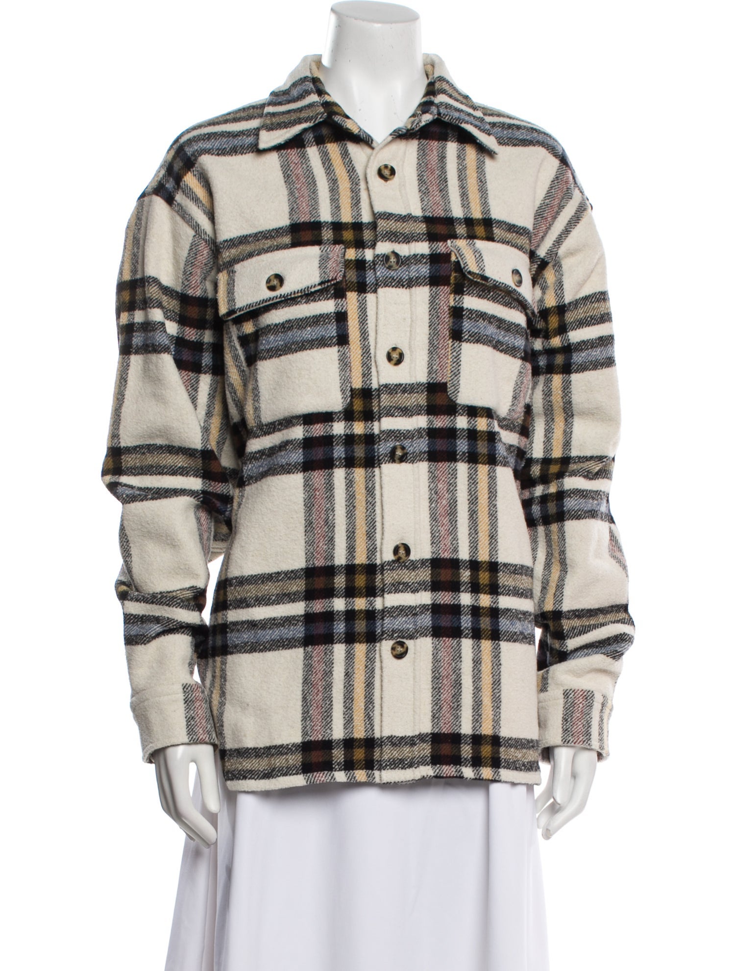 Isabel Marant Plaid Print Peacoat