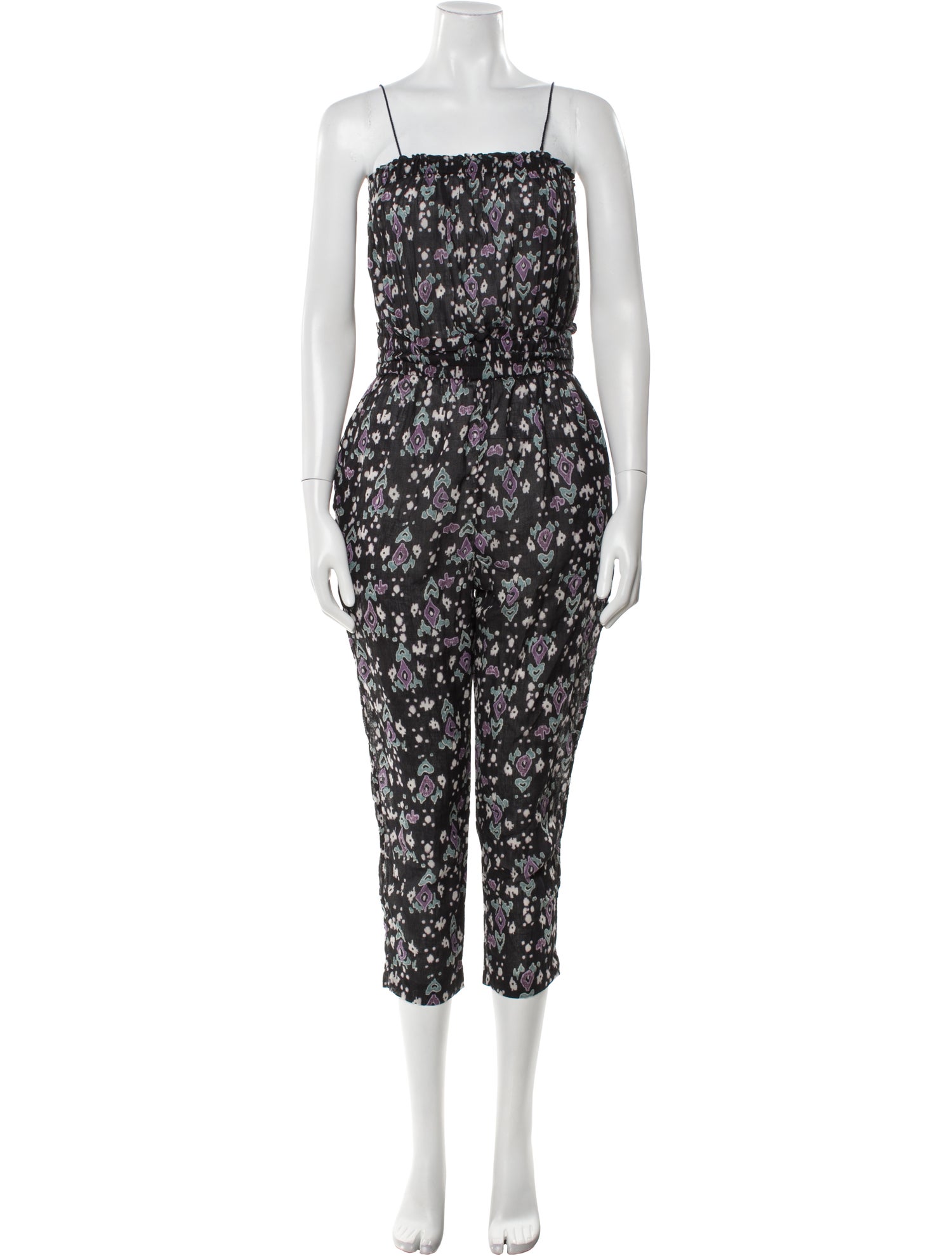 Isabel Marant Printed Square Neckline Jumpsuit